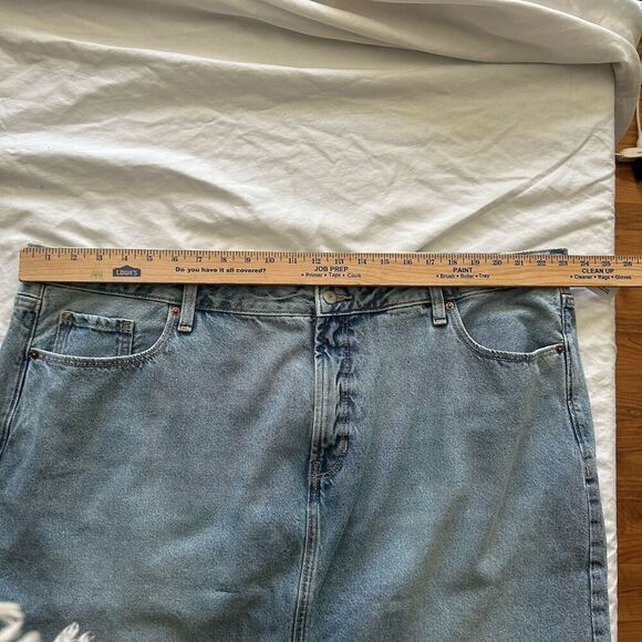 Old Navy Denim High Rise Secret Smooth Pockets Midi Skirt Plus Size 24 3XL - Picture 7 of 13